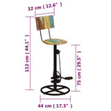 Bar Stools 2 Pcs Solid Wood Reclaimed