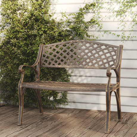 Garden Bench 102 Cm Cast Aluminium