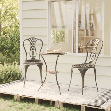 3 Piece Bistro Set Cast Aluminium