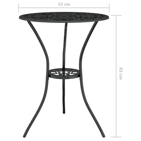 3 Piece Bistro Set Cast Aluminium