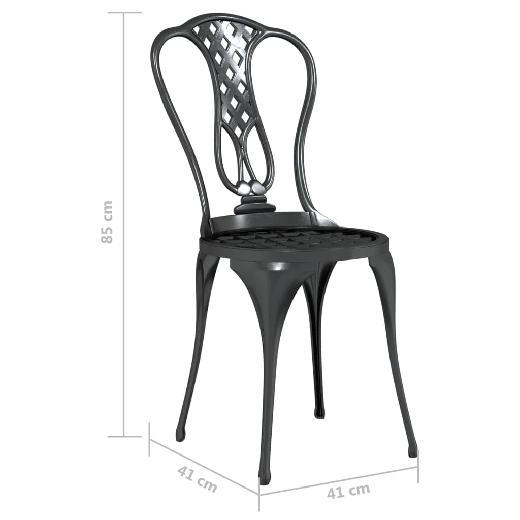 3 Piece Bistro Set Cast Aluminium