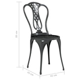 3 Piece Bistro Set Cast Aluminium