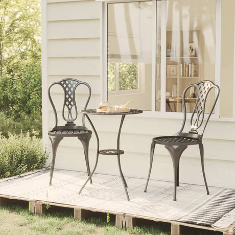 3 Piece Bistro Set Cast Aluminium