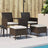 Garden Sofa 2-Seater With Table And Stools Poly Rattan