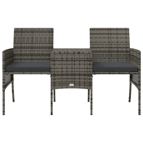 Garden Sofa 2-Seater With Table And Stools Poly Rattan