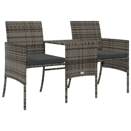 Garden Sofa 2-Seater With Table And Stools Poly Rattan
