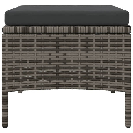 Garden Sofa 2-Seater With Table And Stools Poly Rattan