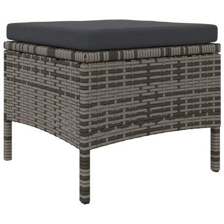 Garden Sofa 2-Seater With Table And Stools Poly Rattan