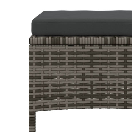 Garden Sofa 2-Seater With Table And Stools Poly Rattan