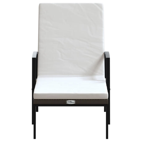 Sun Loungers 2 Pcs With Table Poly Rattan