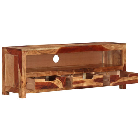Tv Cabinet 110X30X40 Cm Solid Wood Acacia