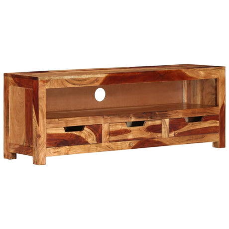 Tv Cabinet 110X30X40 Cm Solid Wood Acacia