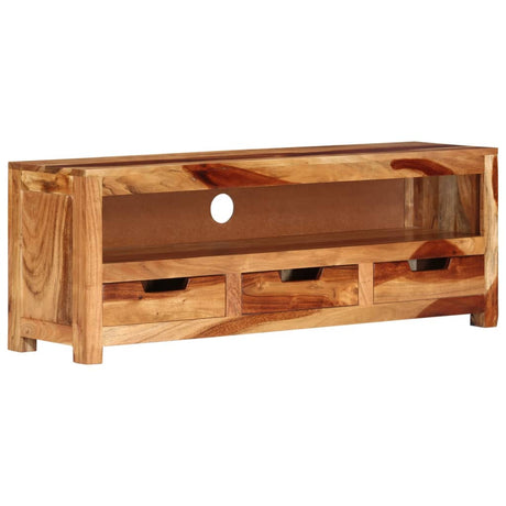 Tv Cabinet 110X30X40 Cm Solid Wood Acacia