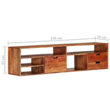 Tv Cabinet 140X30X Solid Acacia Wood