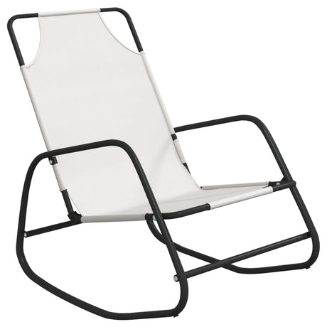 Rocking Sun Lounger Steel And Textilene