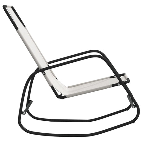 Rocking Sun Lounger Steel And Textilene
