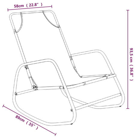 Rocking Sun Lounger Steel And Textilene