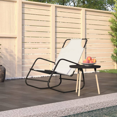 Rocking Sun Lounger Steel And Textilene