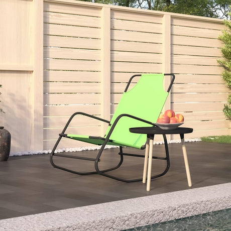 Rocking Sun Lounger Steel And Textilene
