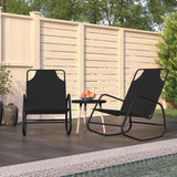Rocking Sun Lounger Steel And Textilene