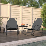 Rocking Sun Lounger Steel And Textilene