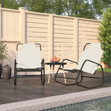 Rocking Sun Lounger Steel And Textilene