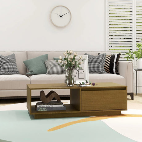 Coffee Table 110X50X33.5 Cm Solid Pinewood