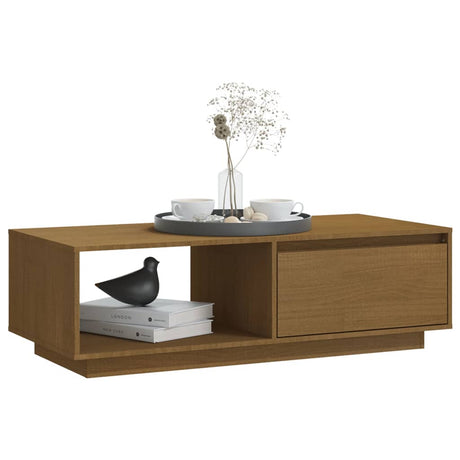 Coffee Table 110X50X33.5 Cm Solid Pinewood