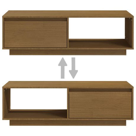 Coffee Table 110X50X33.5 Cm Solid Pinewood