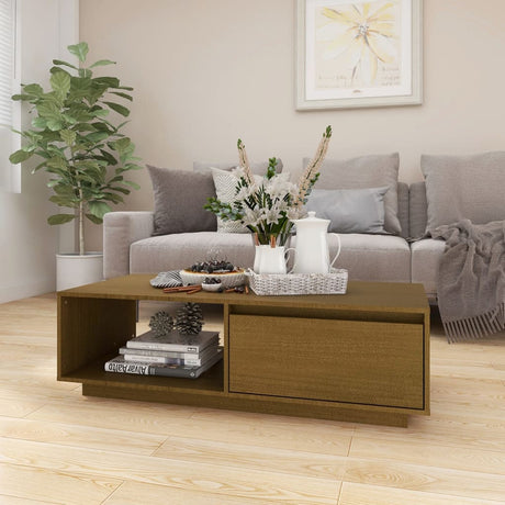 Coffee Table 110X50X33.5 Cm Solid Pinewood