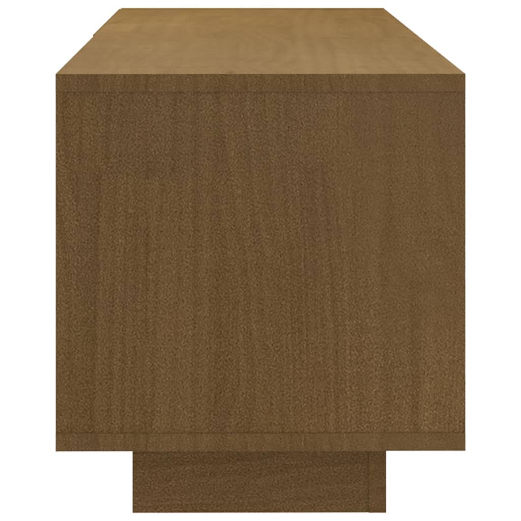 Tv Cabinet 110X30X33.5 Cm Solid Pinewood