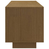 Tv Cabinet 110X30X33.5 Cm Solid Pinewood