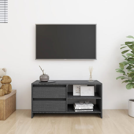 Tv Cabinet 80X31X39 Cm Solid Pinewood