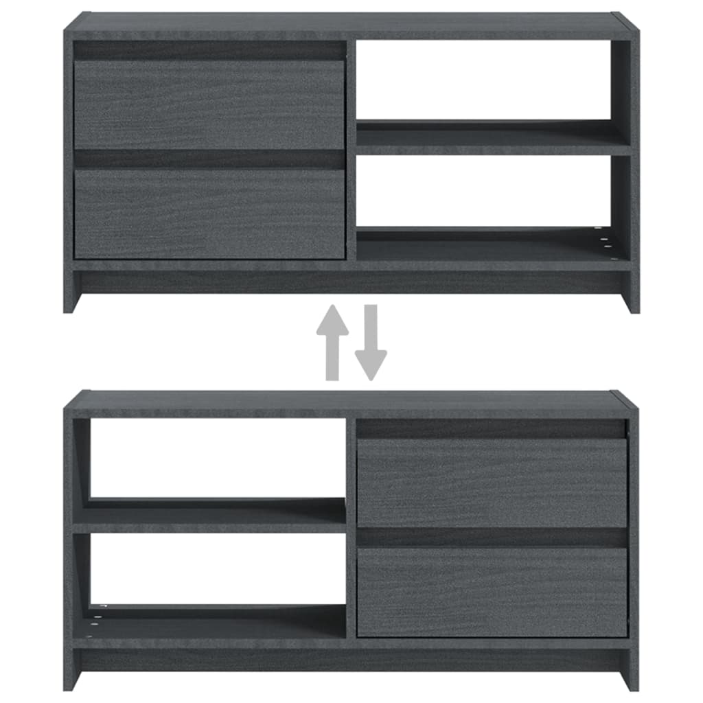 Tv Cabinet 80X31X39 Cm Solid Pinewood