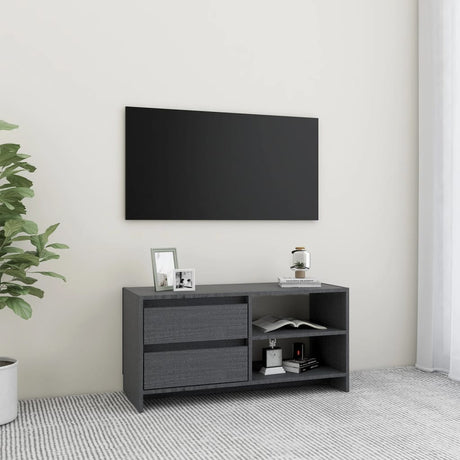 Tv Cabinet 80X31X39 Cm Solid Pinewood