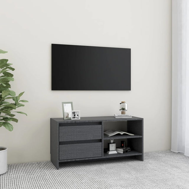 Tv Cabinet 80X31X39 Cm Solid Pinewood