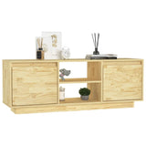 Tv Cabinet 110X30X40 Cm Solid Pinewood