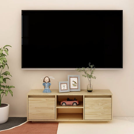 Tv Cabinet 110X30X40 Cm Solid Pinewood
