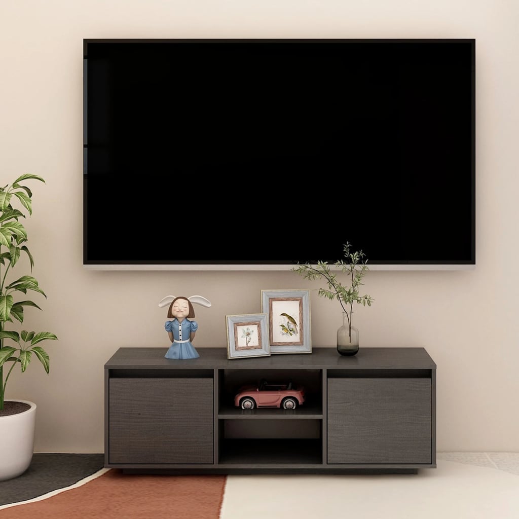 Tv Cabinet 110X30X40 Cm Solid Pinewood