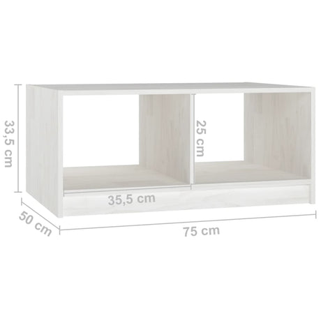 Coffee Table 75X50X33.5 Cm Solid Pinewood