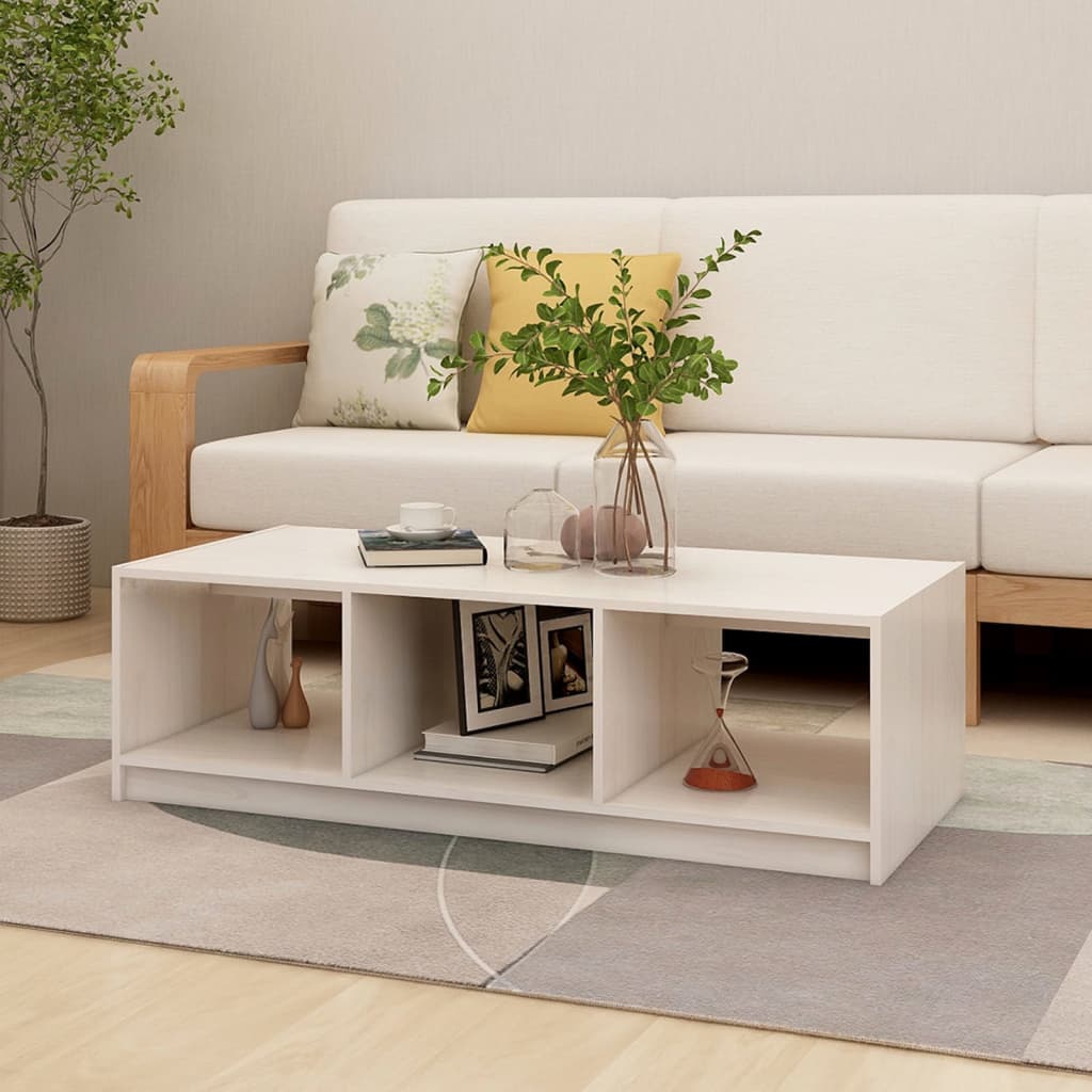 Coffee Table 110X50X34 Cm Solid Pinewood
