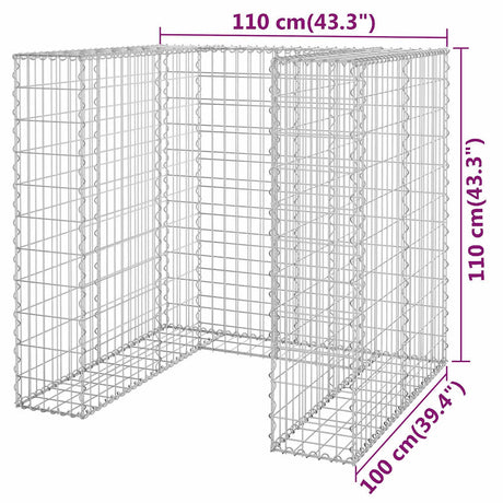Gabion Wall For Garbage Bin Galvanised Steel
