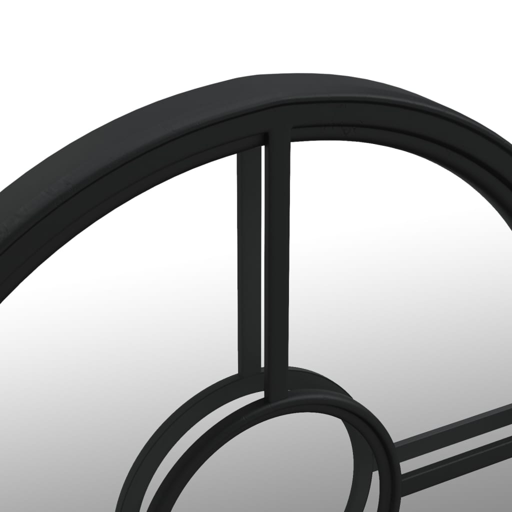 Garden Mirror Iron Round For Outdoor Use