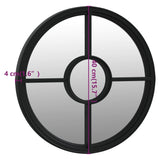 Garden Mirror Iron Round For Outdoor Use