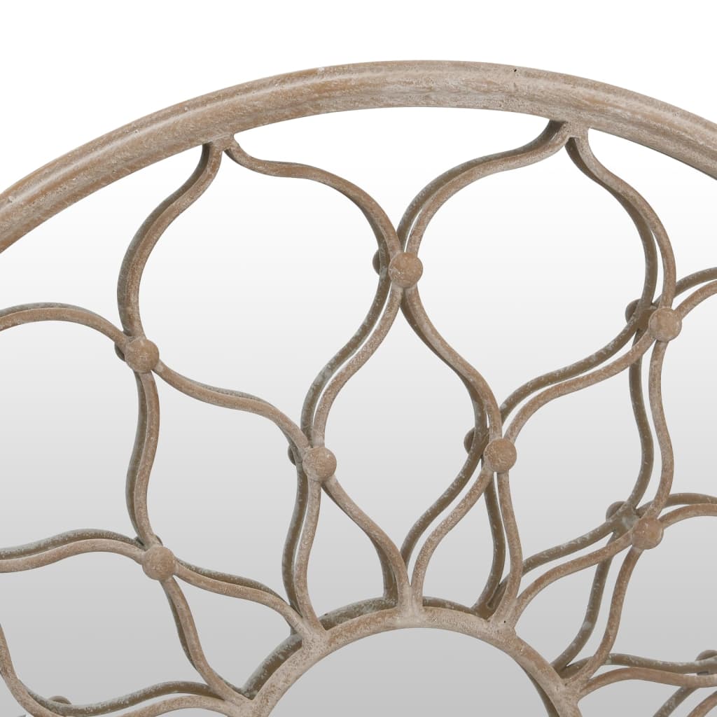 Garden Mirror Iron Round For Outdoor Use