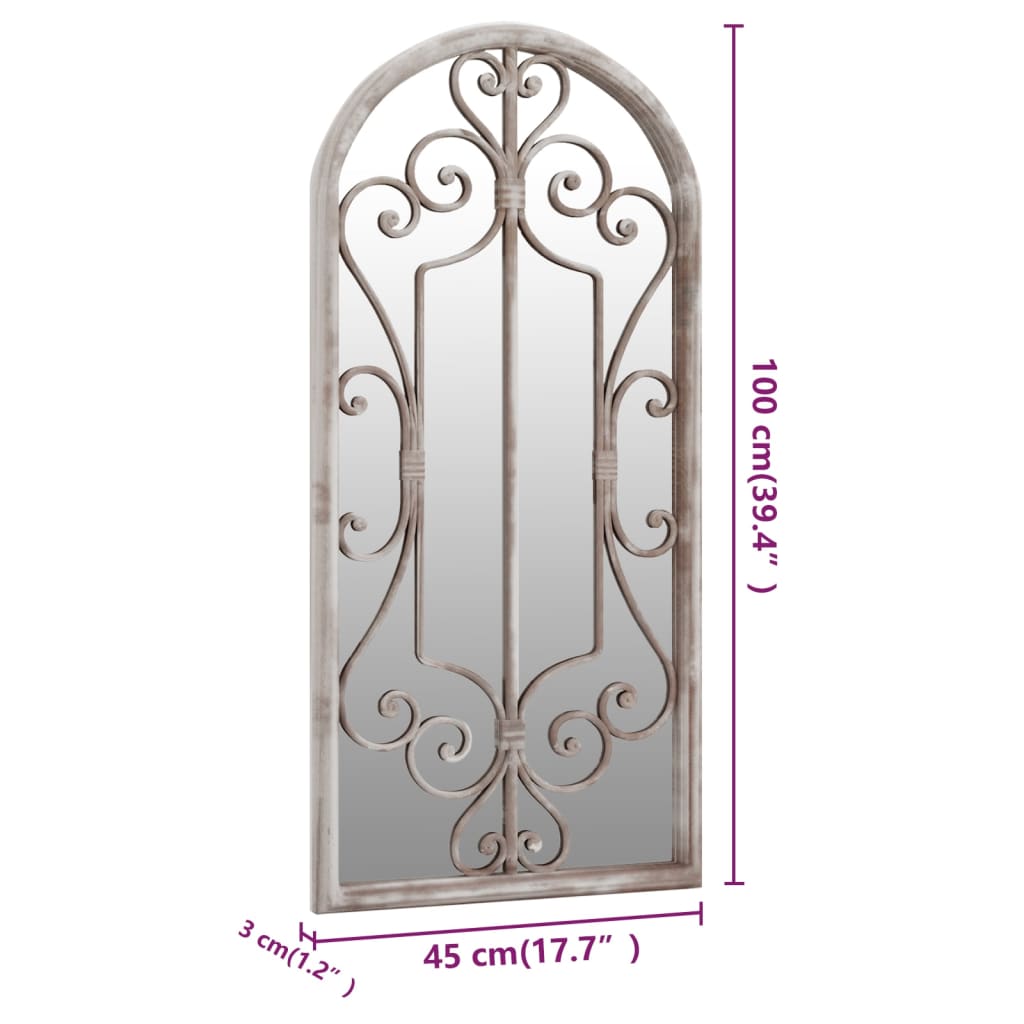 Garden Mirror Iron For Outdoor Use