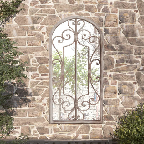 Garden Mirror Iron For Outdoor Use