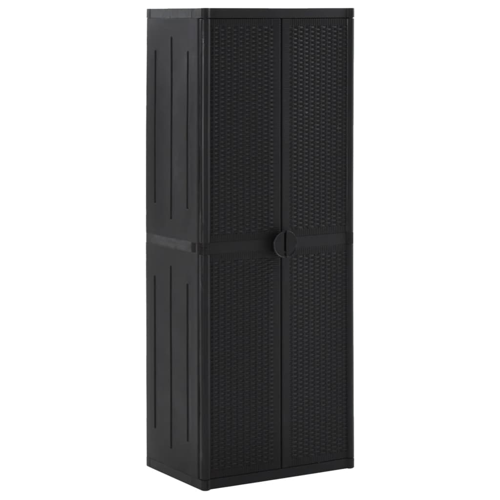 Garden Storage Cabinet 65X45X172 Cm Pp Rattan