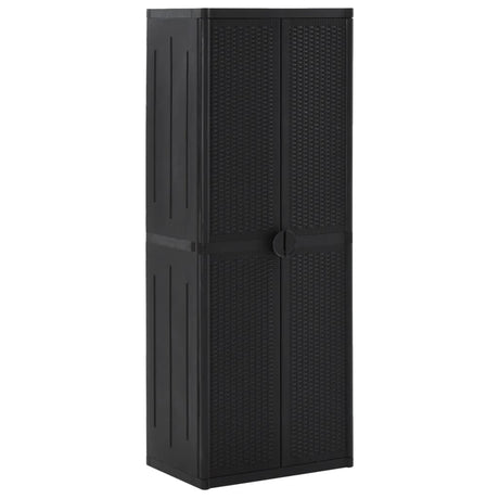 Garden Storage Cabinet 65X45X172 Cm Pp Rattan