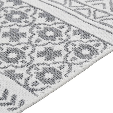 Rug Grey And White Cotton